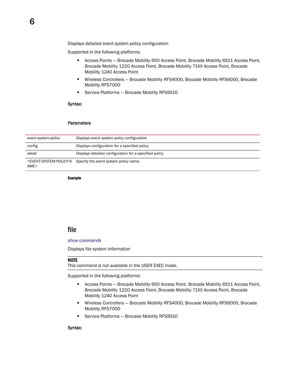 File | Brocade Mobility RFS Controller CLI Reference Guide (Supporting software release 5.5.0.0 and later) User Manual | Page 476 / 1355