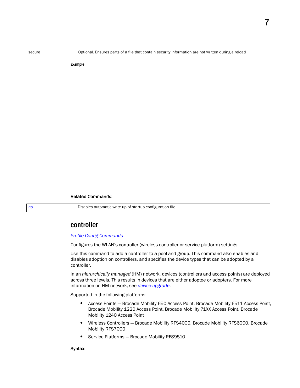 Controller | Brocade Mobility RFS Controller CLI Reference Guide (Supporting software release 5.5.0.0 and later) User Manual | Page 590 / 1355