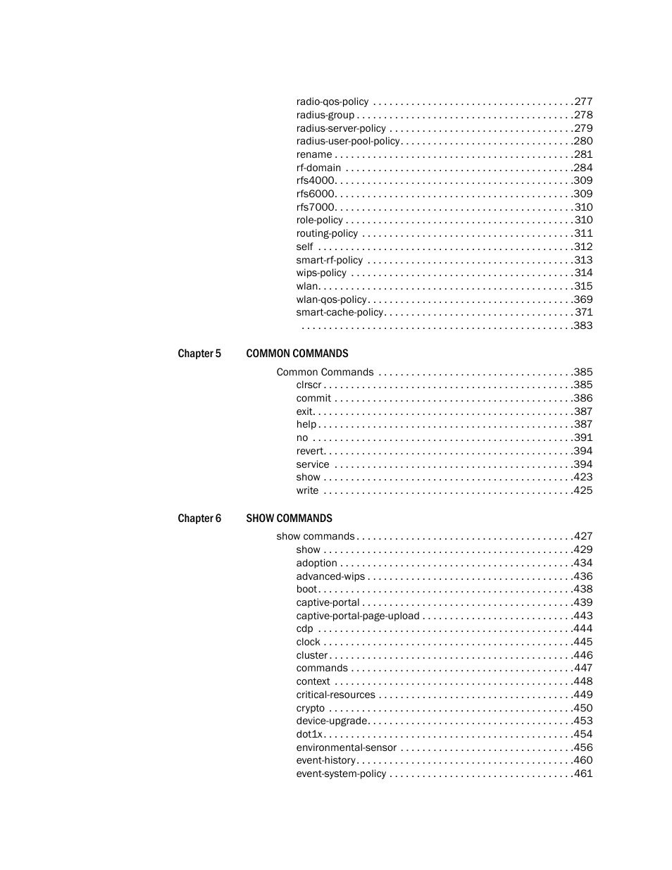 Brocade Mobility RFS Controller CLI Reference Guide (Supporting software release 5.5.0.0 and later) User Manual | Page 6 / 1355