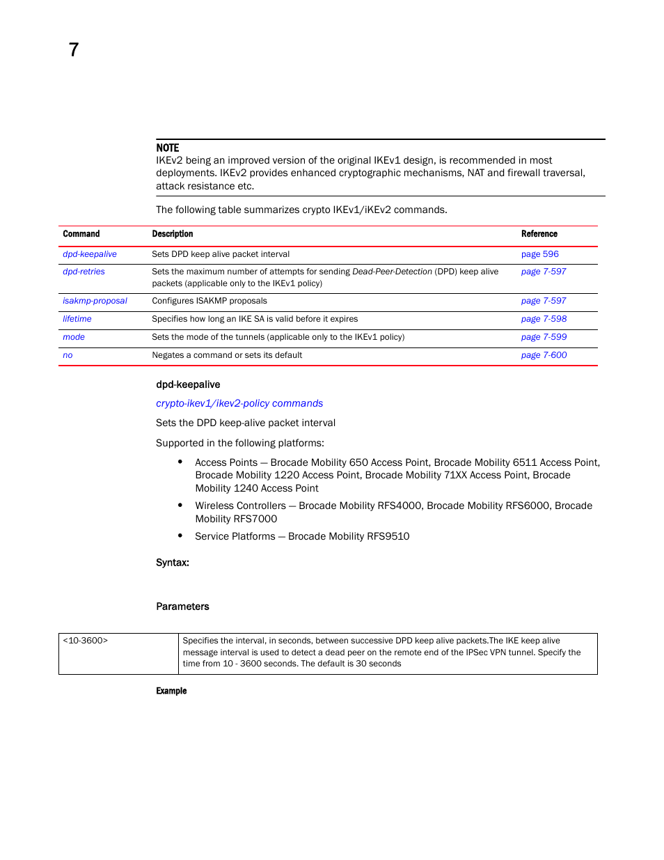 Brocade Mobility RFS Controller CLI Reference Guide (Supporting software release 5.5.0.0 and later) User Manual | Page 609 / 1355