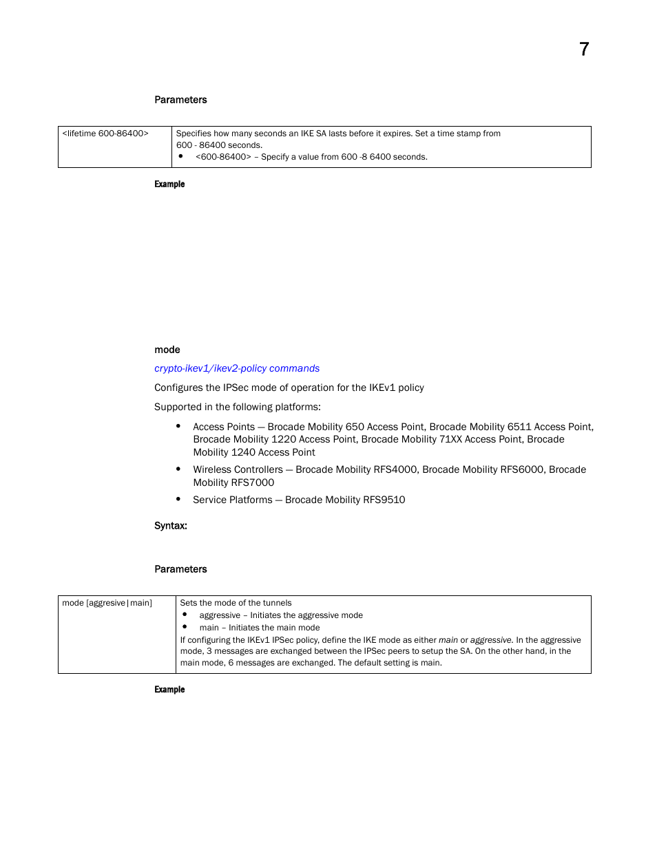 Mode | Brocade Mobility RFS Controller CLI Reference Guide (Supporting software release 5.5.0.0 and later) User Manual | Page 612 / 1355