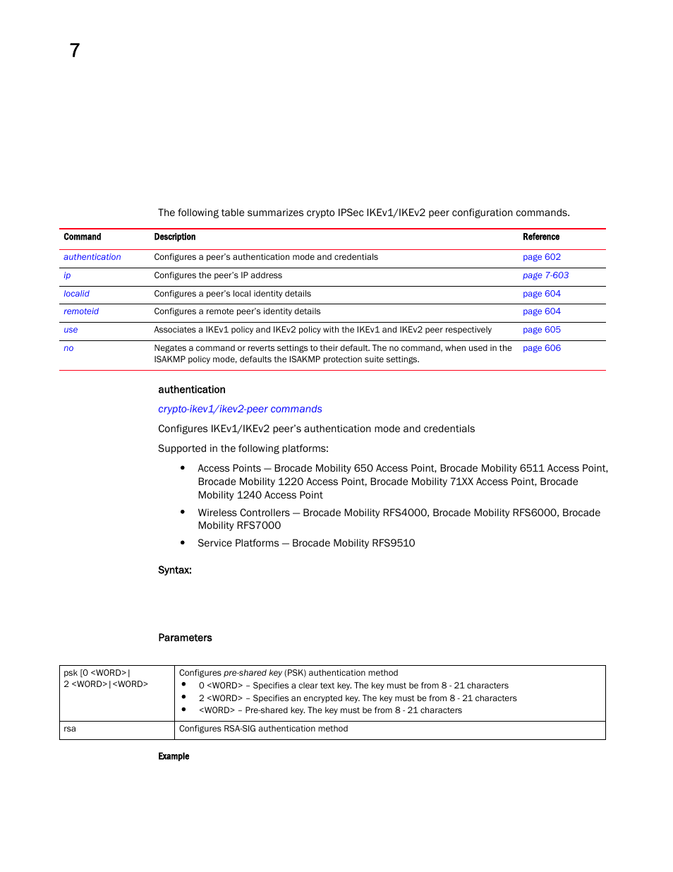 Brocade Mobility RFS Controller CLI Reference Guide (Supporting software release 5.5.0.0 and later) User Manual | Page 615 / 1355