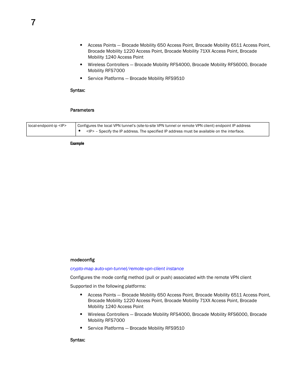 Modeconfig | Brocade Mobility RFS Controller CLI Reference Guide (Supporting software release 5.5.0.0 and later) User Manual | Page 625 / 1355