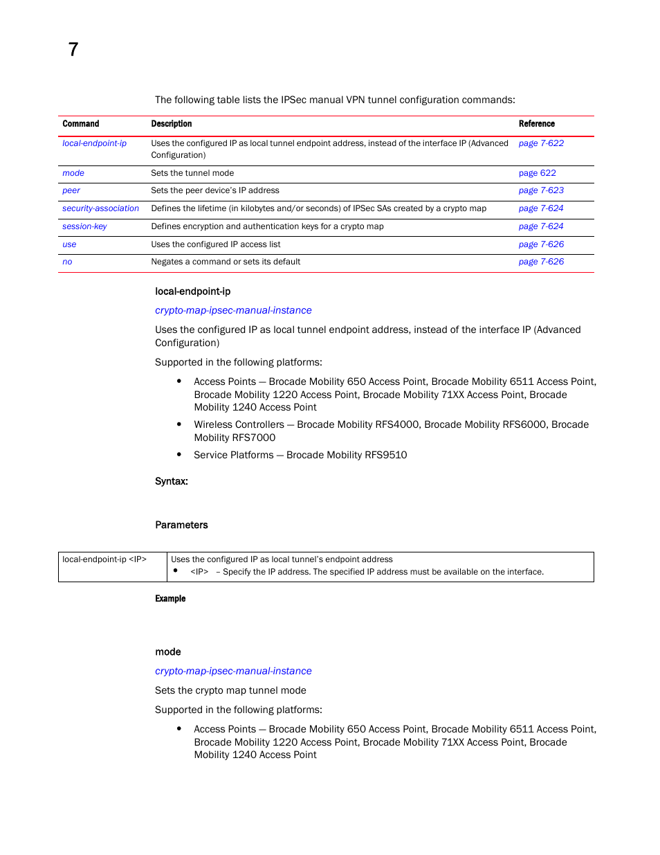 Brocade Mobility RFS Controller CLI Reference Guide (Supporting software release 5.5.0.0 and later) User Manual | Page 635 / 1355