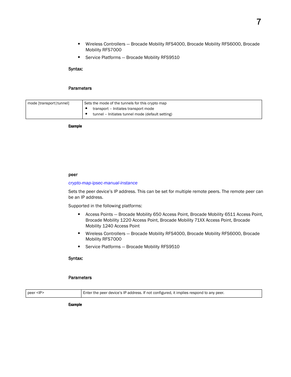 Peer | Brocade Mobility RFS Controller CLI Reference Guide (Supporting software release 5.5.0.0 and later) User Manual | Page 636 / 1355