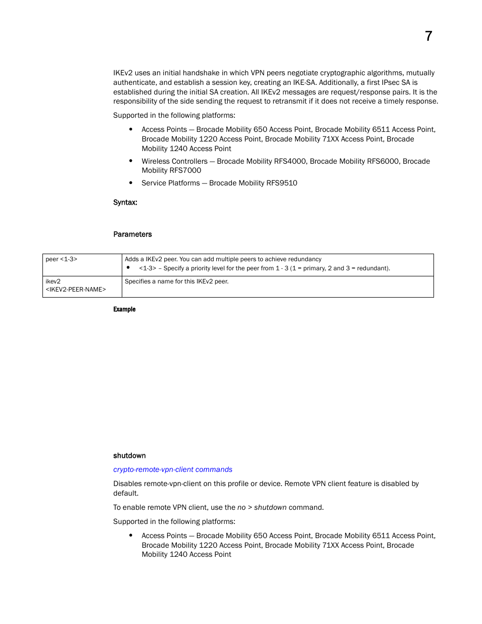 Shutdown | Brocade Mobility RFS Controller CLI Reference Guide (Supporting software release 5.5.0.0 and later) User Manual | Page 642 / 1355