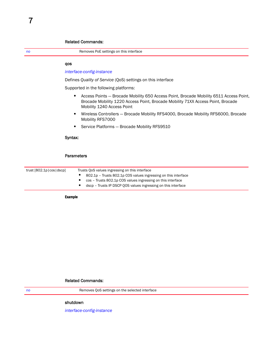 Shutdown | Brocade Mobility RFS Controller CLI Reference Guide (Supporting software release 5.5.0.0 and later) User Manual | Page 681 / 1355