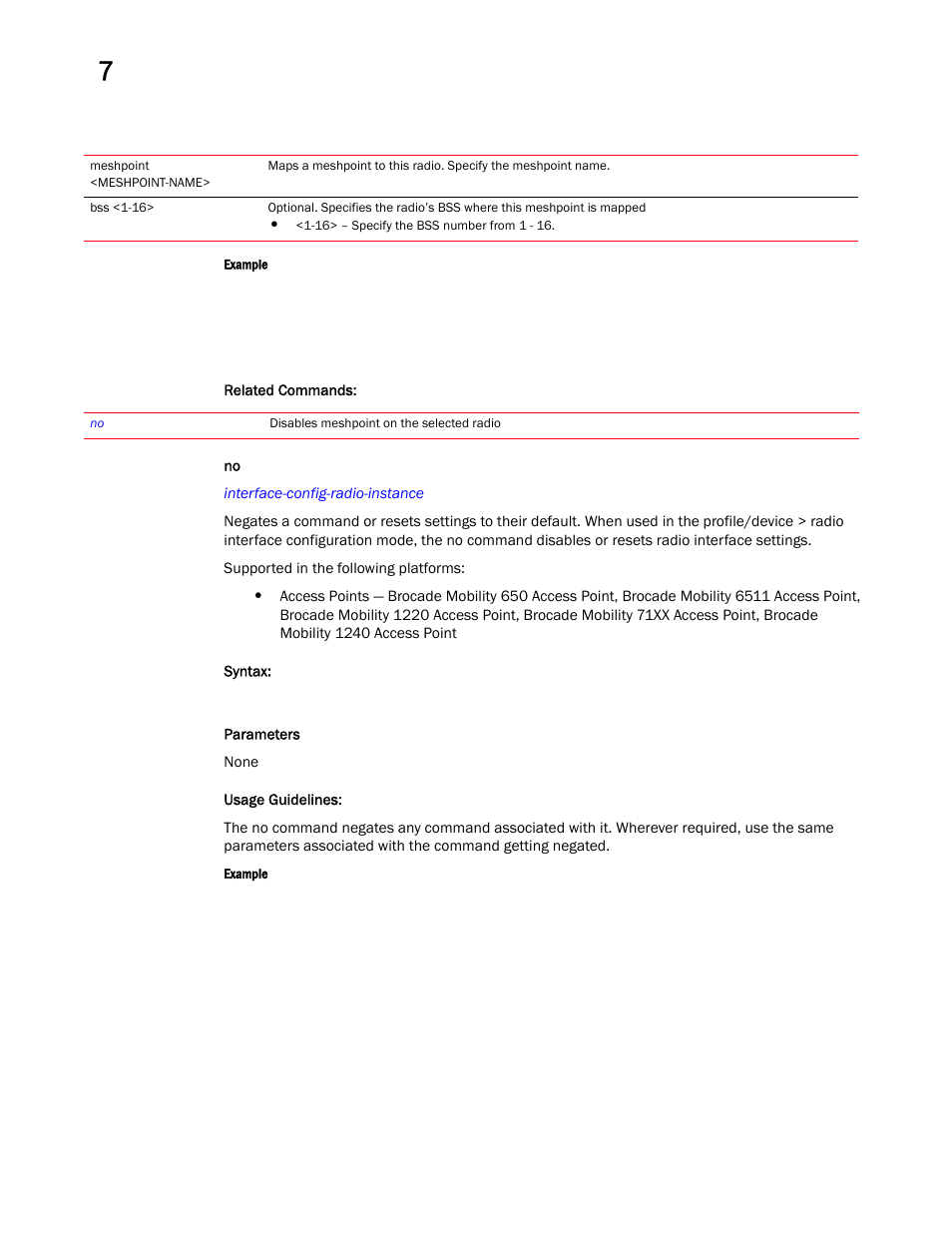 Brocade Mobility RFS Controller CLI Reference Guide (Supporting software release 5.5.0.0 and later) User Manual | Page 723 / 1355