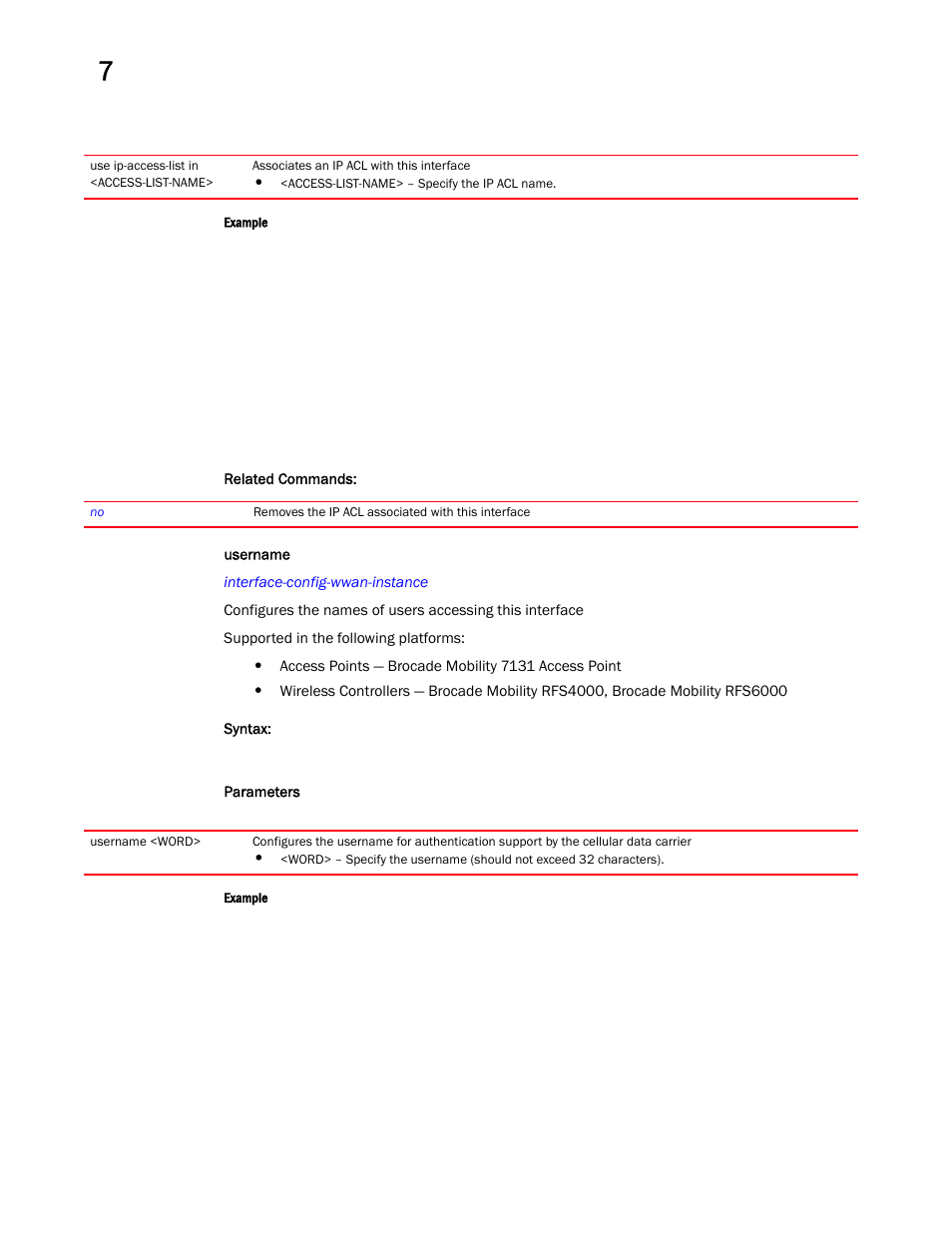 Username | Brocade Mobility RFS Controller CLI Reference Guide (Supporting software release 5.5.0.0 and later) User Manual | Page 753 / 1355