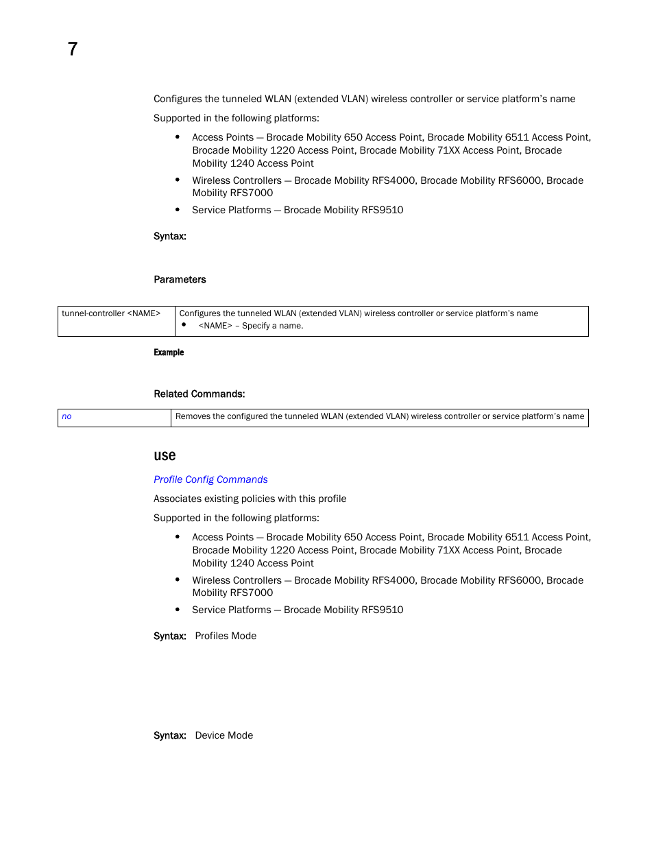 Brocade Mobility RFS Controller CLI Reference Guide (Supporting software release 5.5.0.0 and later) User Manual | Page 805 / 1355