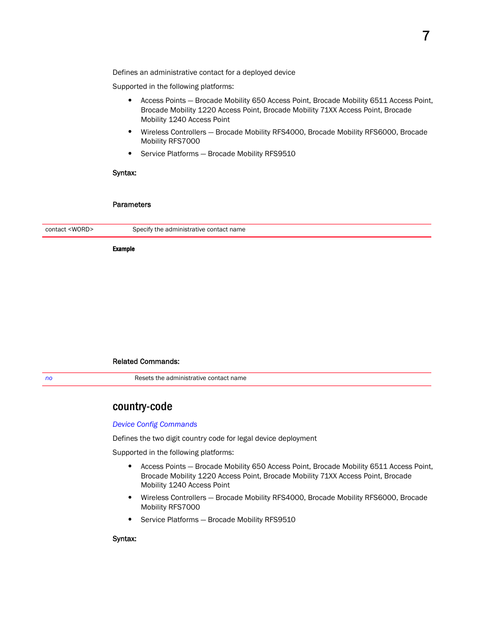 Country-code | Brocade Mobility RFS Controller CLI Reference Guide (Supporting software release 5.5.0.0 and later) User Manual | Page 824 / 1355