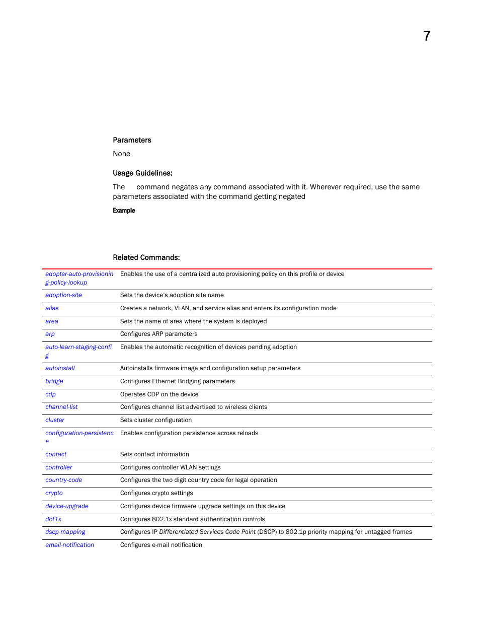 Brocade Mobility RFS Controller CLI Reference Guide (Supporting software release 5.5.0.0 and later) User Manual | Page 834 / 1355