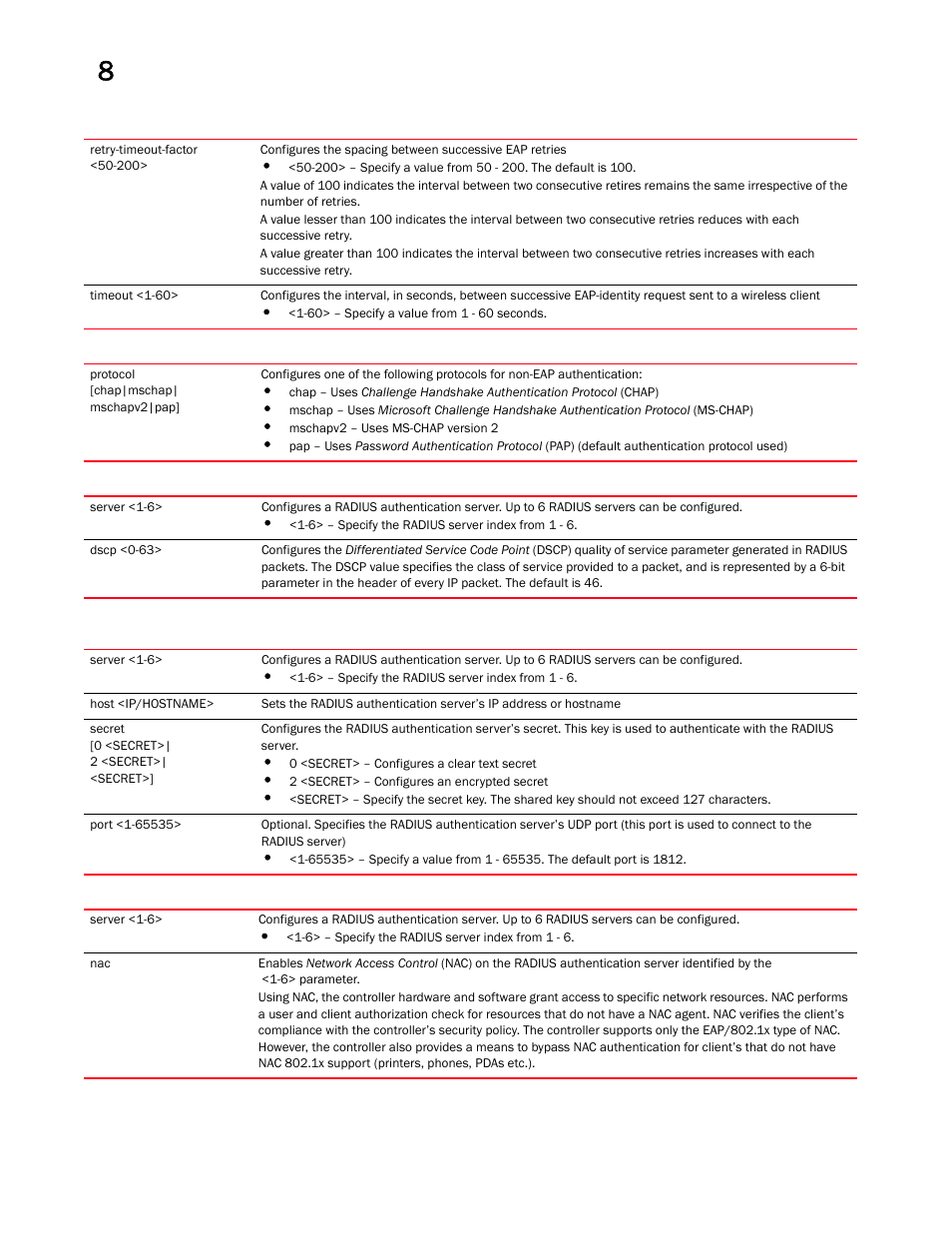 Brocade Mobility RFS Controller CLI Reference Guide (Supporting software release 5.5.0.0 and later) User Manual | Page 853 / 1355