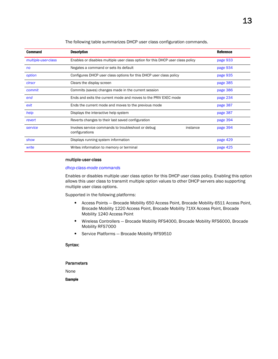 Brocade Mobility RFS Controller CLI Reference Guide (Supporting software release 5.5.0.0 and later) User Manual | Page 944 / 1355