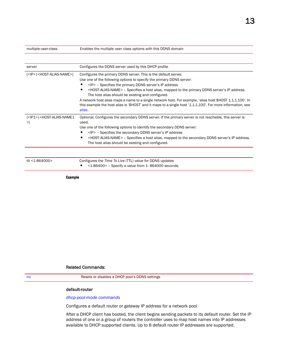 Default-router | Brocade Mobility RFS Controller CLI Reference Guide (Supporting software release 5.5.0.0 and later) User Manual | Page 952 / 1355