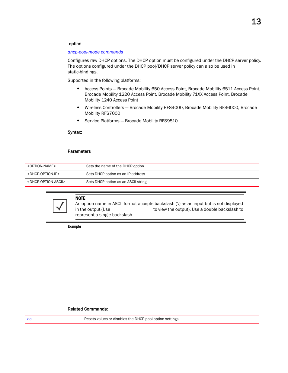 Brocade Mobility RFS Controller CLI Reference Guide (Supporting software release 5.5.0.0 and later) User Manual | Page 966 / 1355