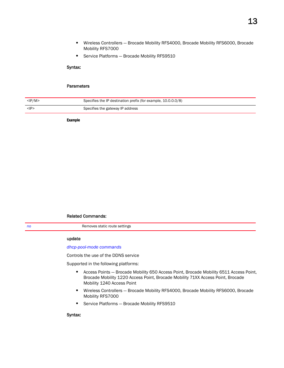 Update | Brocade Mobility RFS Controller CLI Reference Guide (Supporting software release 5.5.0.0 and later) User Manual | Page 968 / 1355