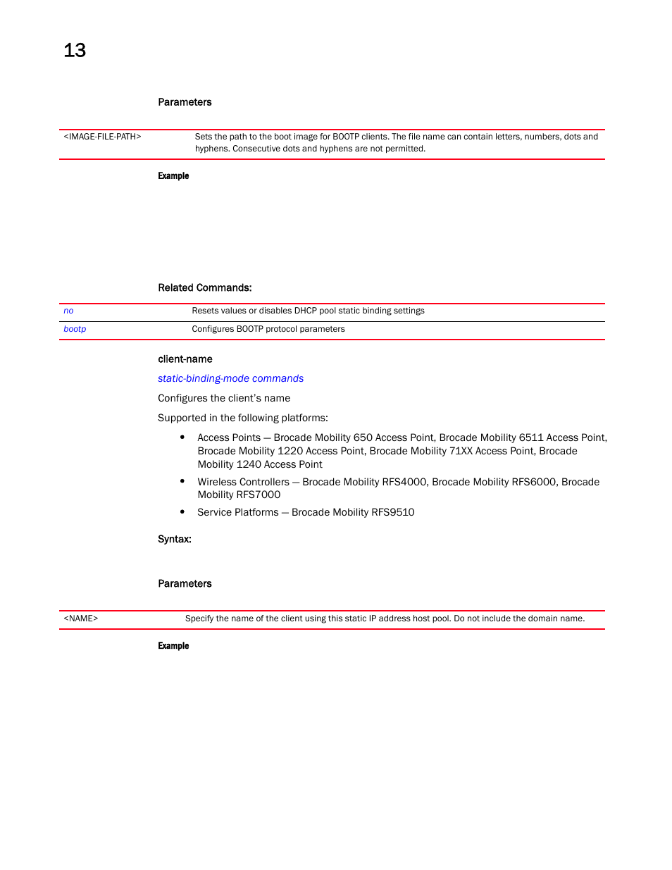 Client-name | Brocade Mobility RFS Controller CLI Reference Guide (Supporting software release 5.5.0.0 and later) User Manual | Page 973 / 1355