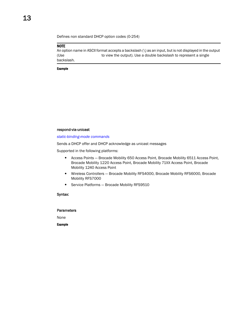 Respond-via-unicast | Brocade Mobility RFS Controller CLI Reference Guide (Supporting software release 5.5.0.0 and later) User Manual | Page 983 / 1355