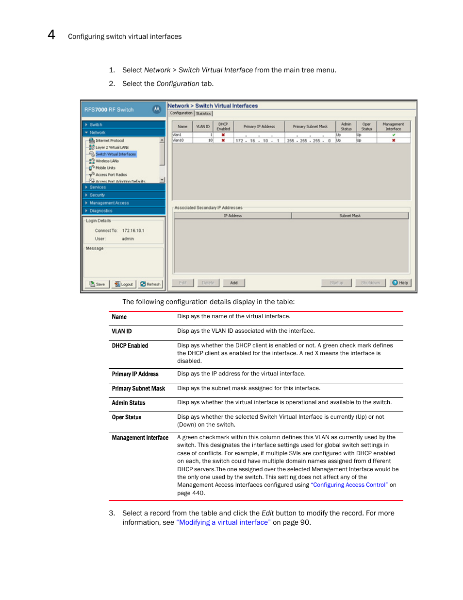 Brocade Mobility RFS7000-GR Controller System Reference Guide (Supporting software release 4.1.0.0-040GR and later) User Manual | Page 102 / 556