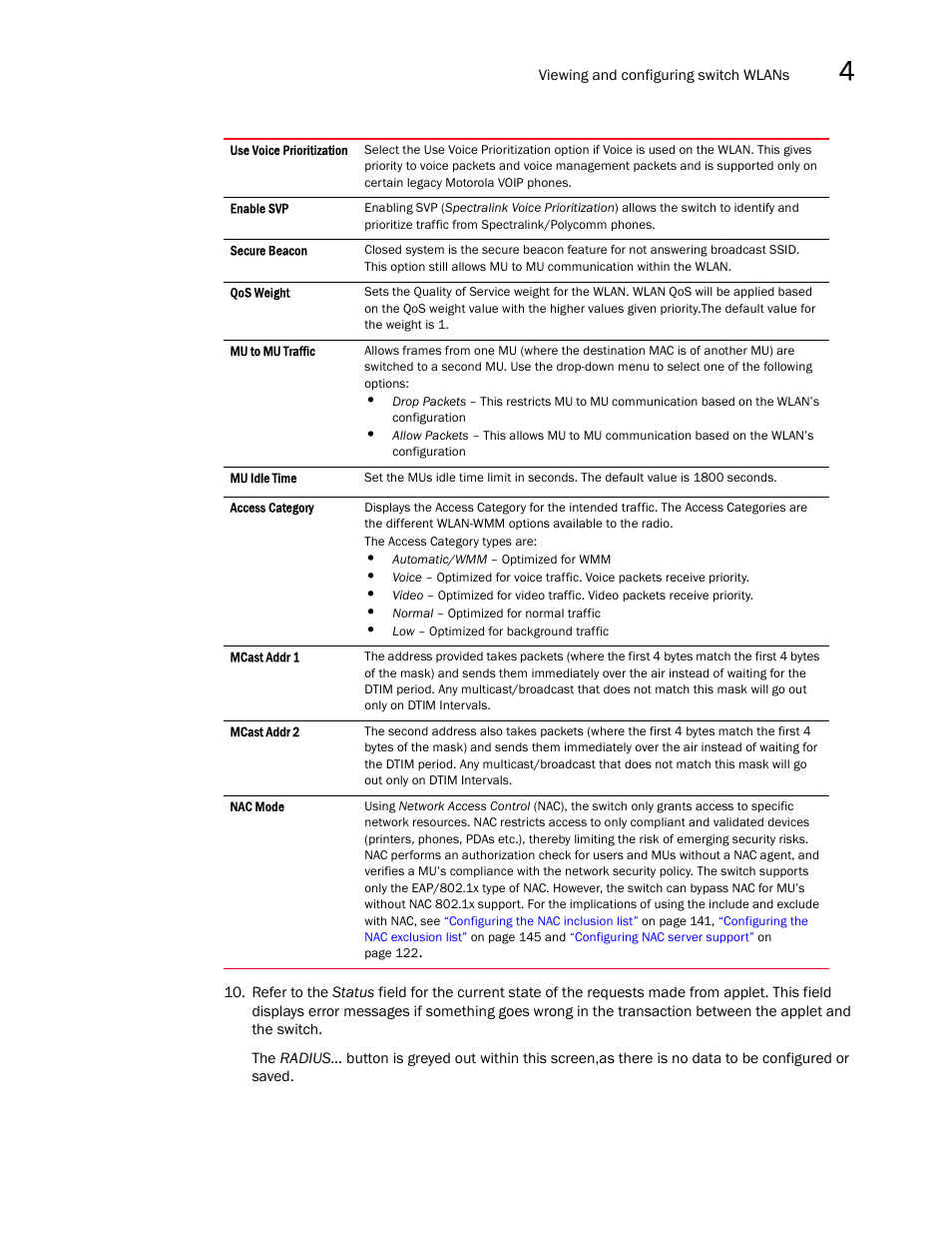 Brocade Mobility RFS7000-GR Controller System Reference Guide (Supporting software release 4.1.0.0-040GR and later) User Manual | Page 117 / 556