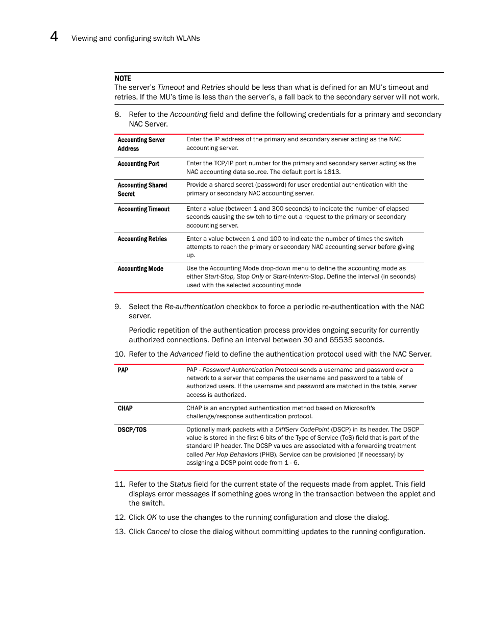 Brocade Mobility RFS7000-GR Controller System Reference Guide (Supporting software release 4.1.0.0-040GR and later) User Manual | Page 138 / 556