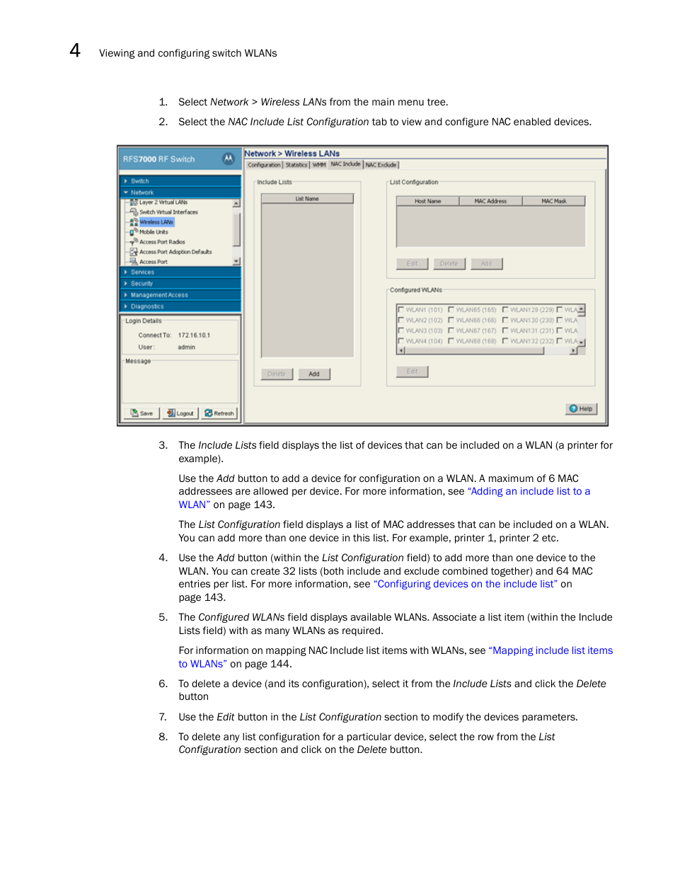 Brocade Mobility RFS7000-GR Controller System Reference Guide (Supporting software release 4.1.0.0-040GR and later) User Manual | Page 156 / 556