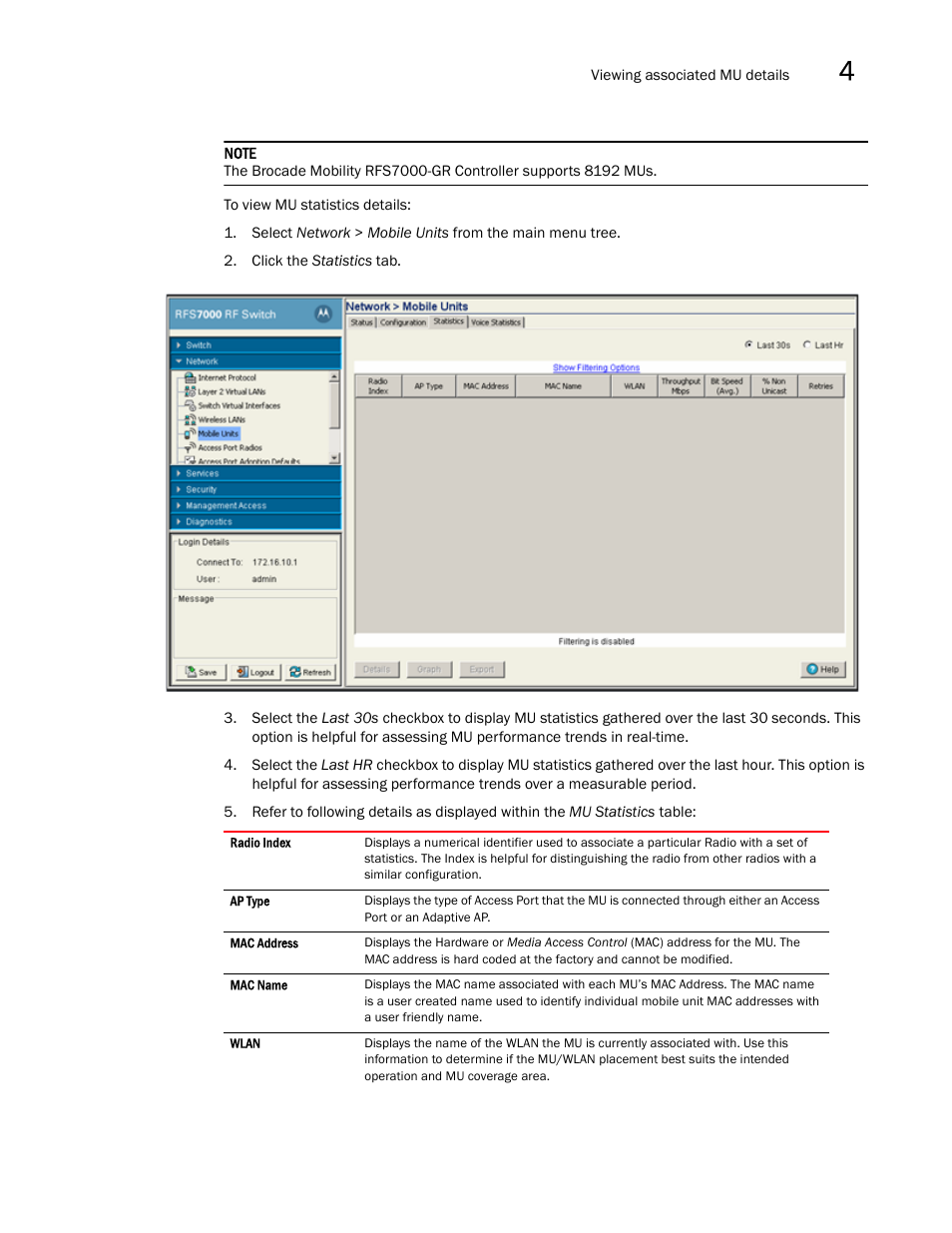 Brocade Mobility RFS7000-GR Controller System Reference Guide (Supporting software release 4.1.0.0-040GR and later) User Manual | Page 171 / 556