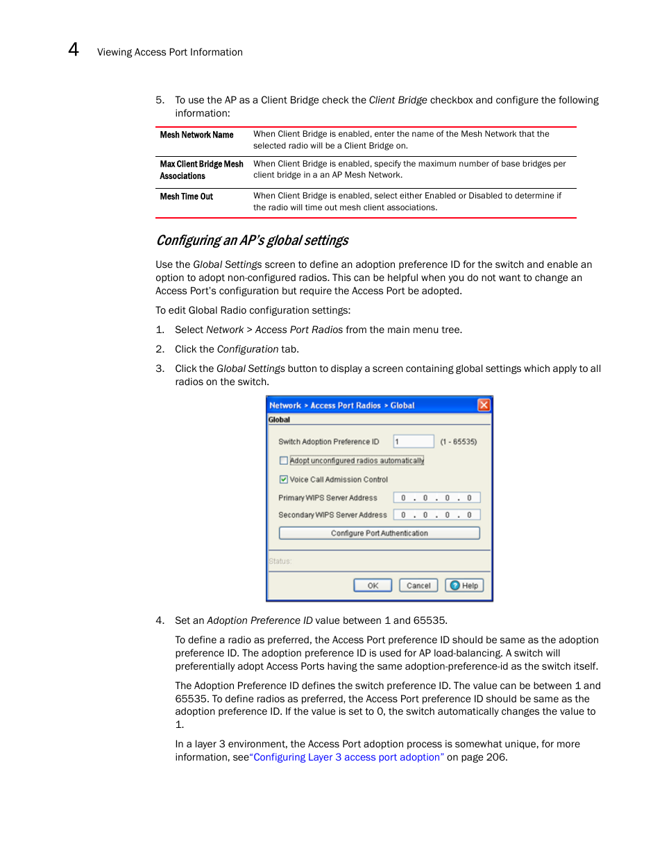 Configuring an ap’s global settings | Brocade Mobility RFS7000-GR Controller System Reference Guide (Supporting software release 4.1.0.0-040GR and later) User Manual | Page 180 / 556