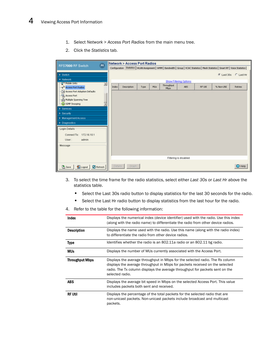 Brocade Mobility RFS7000-GR Controller System Reference Guide (Supporting software release 4.1.0.0-040GR and later) User Manual | Page 190 / 556