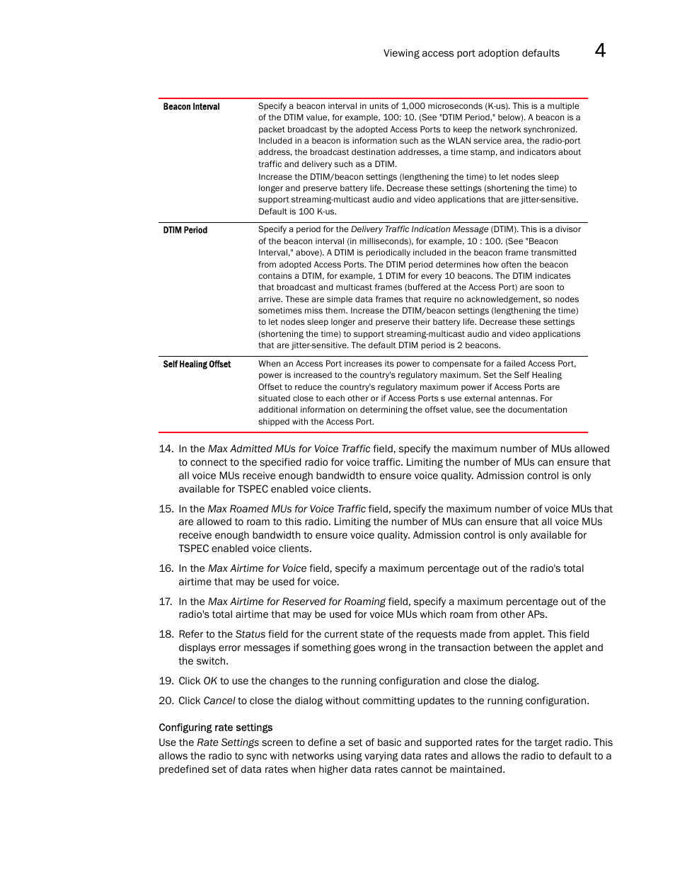 Brocade Mobility RFS7000-GR Controller System Reference Guide (Supporting software release 4.1.0.0-040GR and later) User Manual | Page 219 / 556