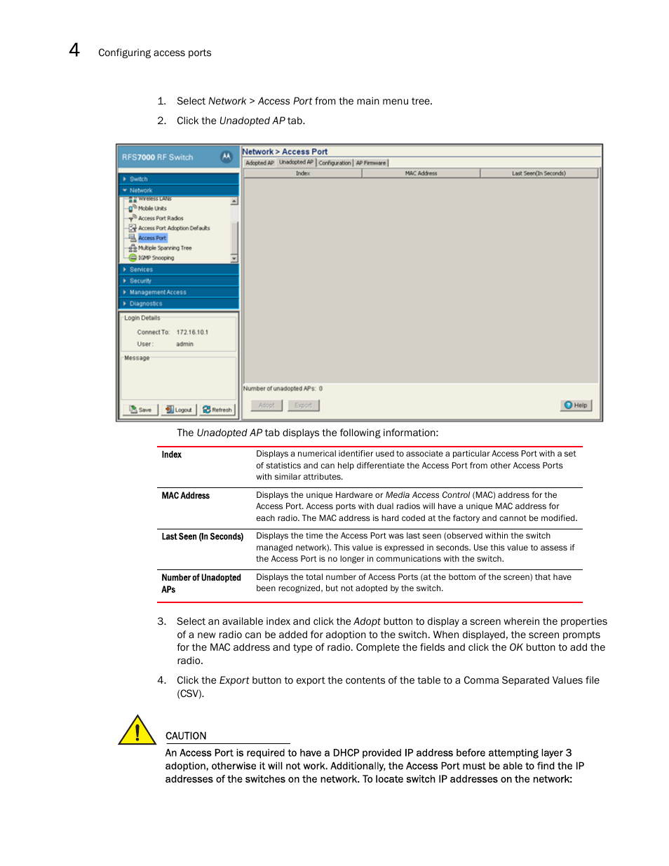 Brocade Mobility RFS7000-GR Controller System Reference Guide (Supporting software release 4.1.0.0-040GR and later) User Manual | Page 228 / 556