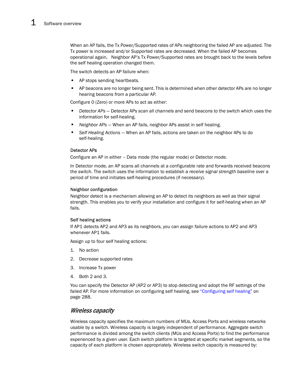 Wireless capacity | Brocade Mobility RFS7000-GR Controller System Reference Guide (Supporting software release 4.1.0.0-040GR and later) User Manual | Page 24 / 556