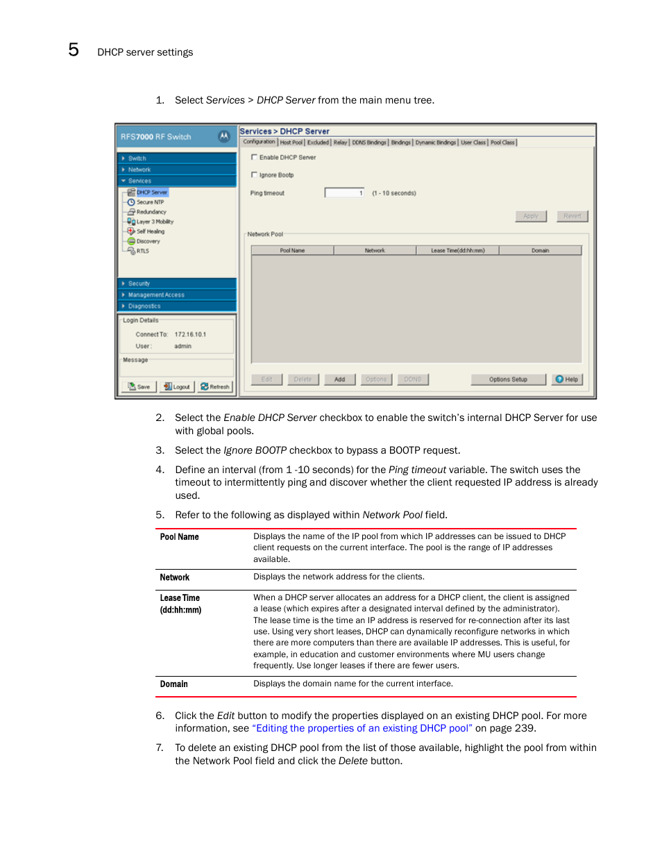 Brocade Mobility RFS7000-GR Controller System Reference Guide (Supporting software release 4.1.0.0-040GR and later) User Manual | Page 252 / 556