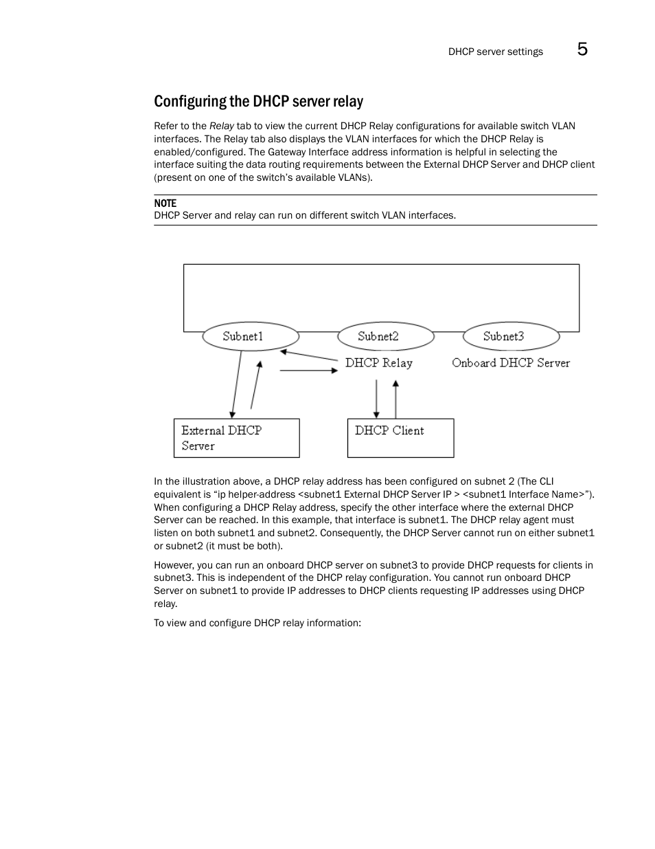 Configuring the dhcp server relay | Brocade Mobility RFS7000-GR Controller System Reference Guide (Supporting software release 4.1.0.0-040GR and later) User Manual | Page 261 / 556