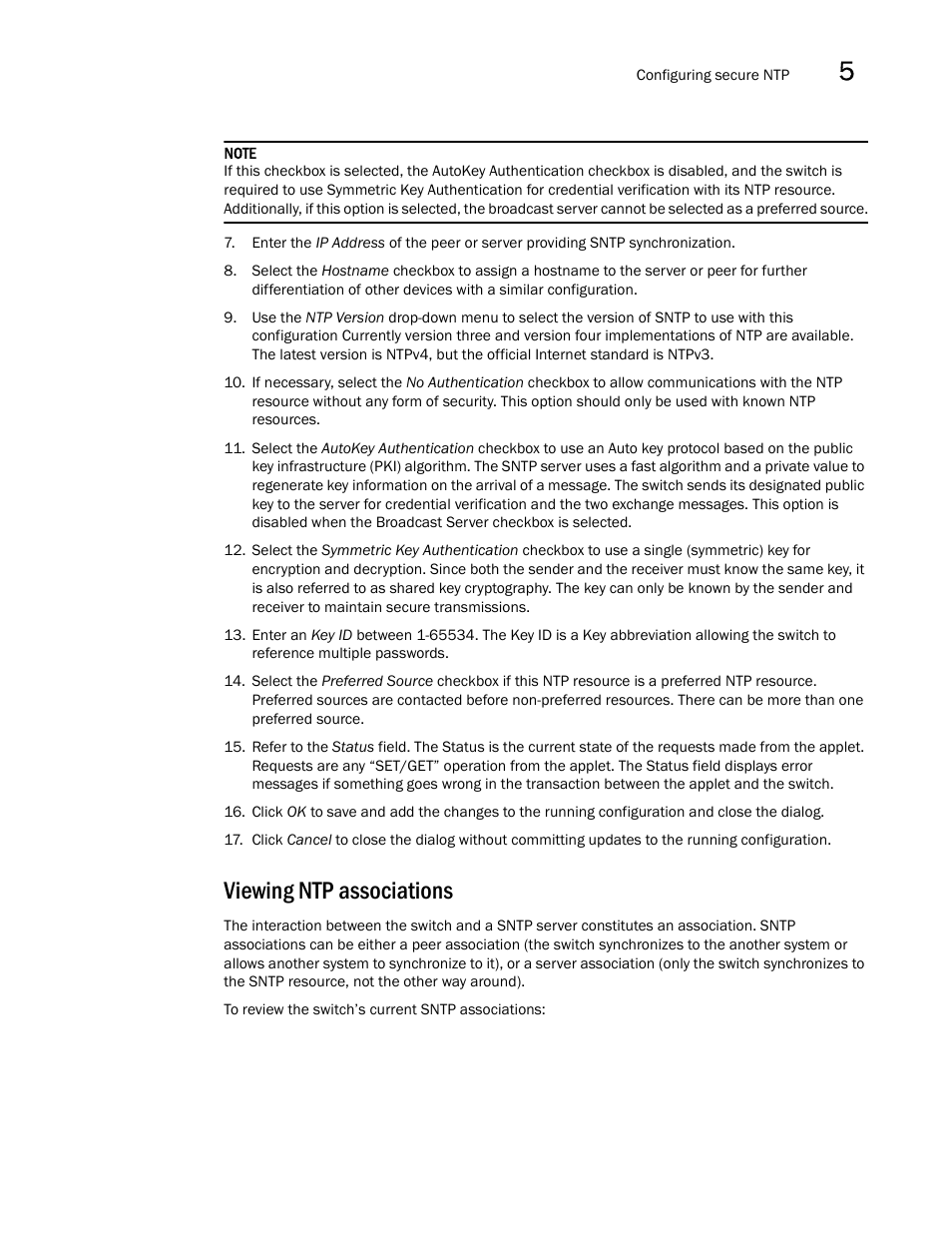 Viewing ntp associations | Brocade Mobility RFS7000-GR Controller System Reference Guide (Supporting software release 4.1.0.0-040GR and later) User Manual | Page 279 / 556