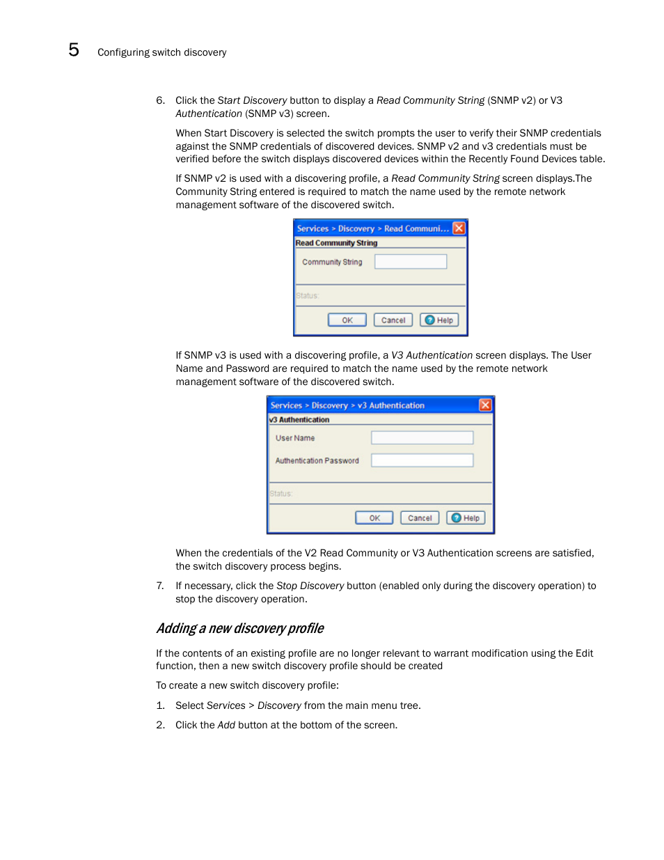 Adding a new discovery profile | Brocade Mobility RFS7000-GR Controller System Reference Guide (Supporting software release 4.1.0.0-040GR and later) User Manual | Page 308 / 556