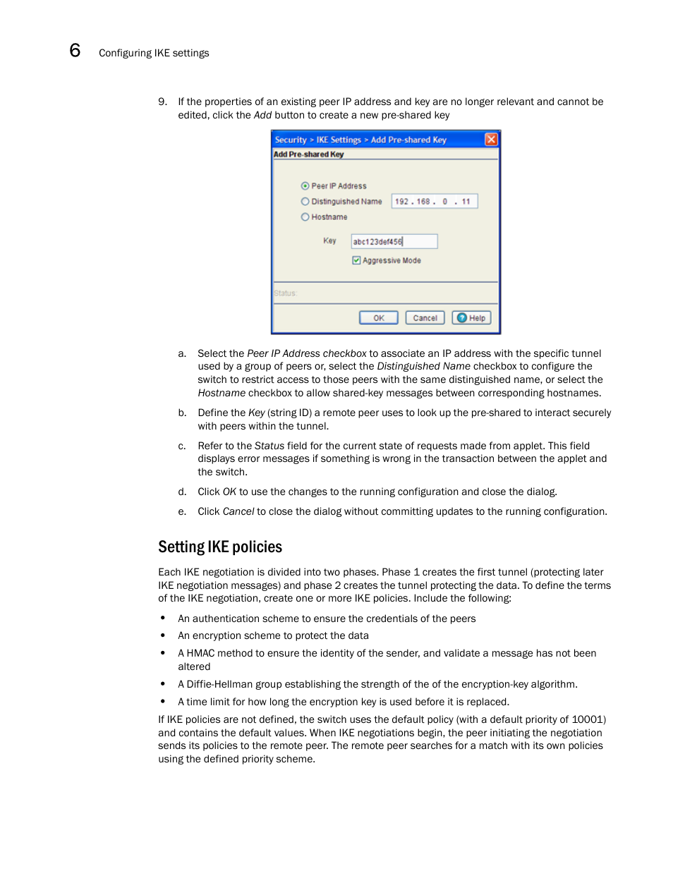 Setting ike policies | Brocade Mobility RFS7000-GR Controller System Reference Guide (Supporting software release 4.1.0.0-040GR and later) User Manual | Page 390 / 556