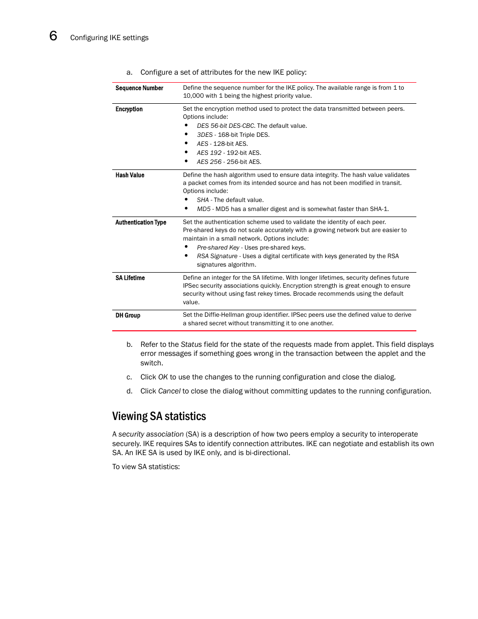 Viewing sa statistics | Brocade Mobility RFS7000-GR Controller System Reference Guide (Supporting software release 4.1.0.0-040GR and later) User Manual | Page 394 / 556