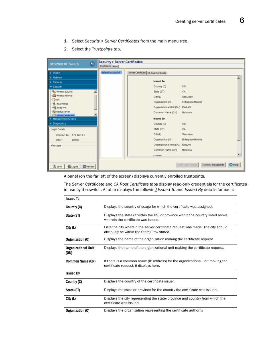 Brocade Mobility RFS7000-GR Controller System Reference Guide (Supporting software release 4.1.0.0-040GR and later) User Manual | Page 433 / 556