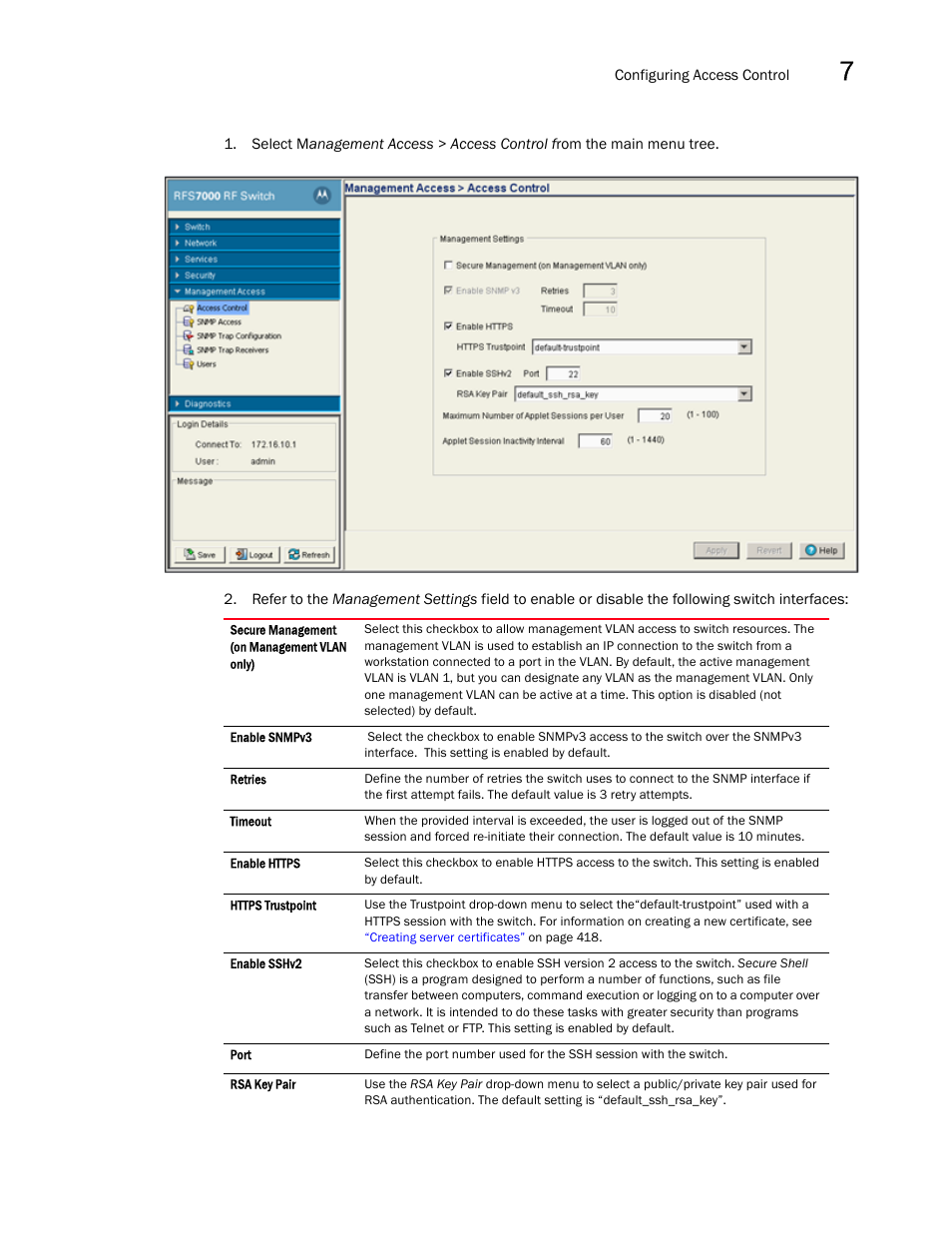 Brocade Mobility RFS7000-GR Controller System Reference Guide (Supporting software release 4.1.0.0-040GR and later) User Manual | Page 455 / 556