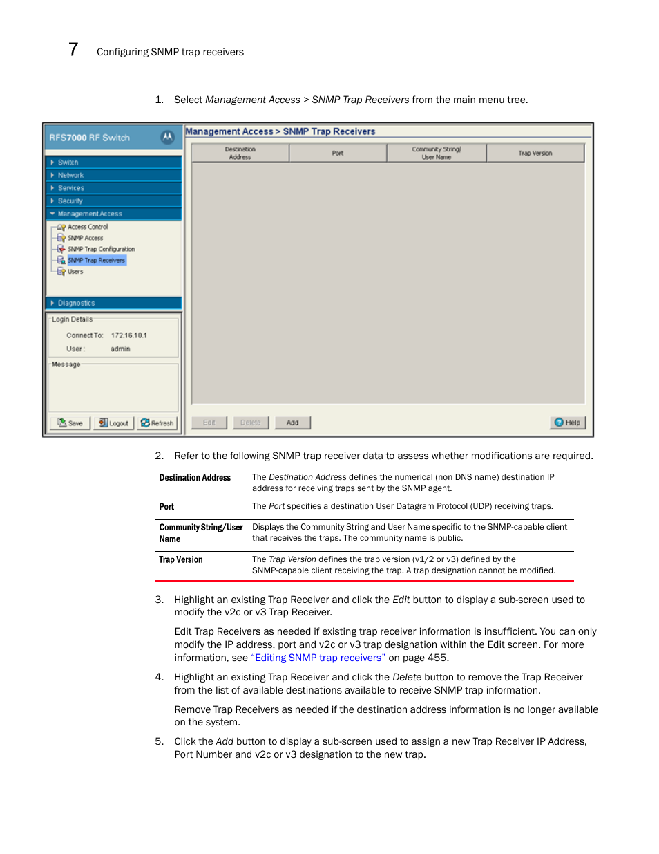 Brocade Mobility RFS7000-GR Controller System Reference Guide (Supporting software release 4.1.0.0-040GR and later) User Manual | Page 468 / 556