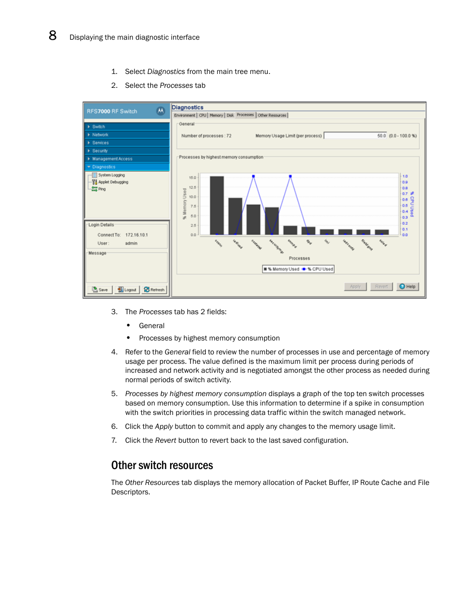 Other switch resources | Brocade Mobility RFS7000-GR Controller System Reference Guide (Supporting software release 4.1.0.0-040GR and later) User Manual | Page 486 / 556