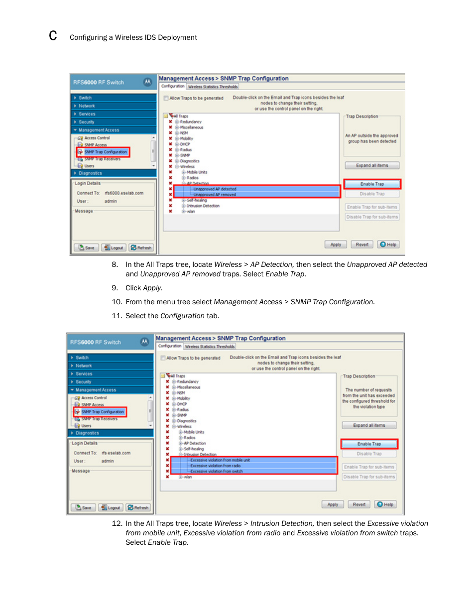 Brocade Mobility RFS7000-GR Controller System Reference Guide (Supporting software release 4.1.0.0-040GR and later) User Manual | Page 550 / 556