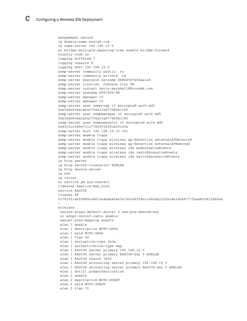 Brocade Mobility RFS7000-GR Controller System Reference Guide (Supporting software release 4.1.0.0-040GR and later) User Manual | Page 552 / 556