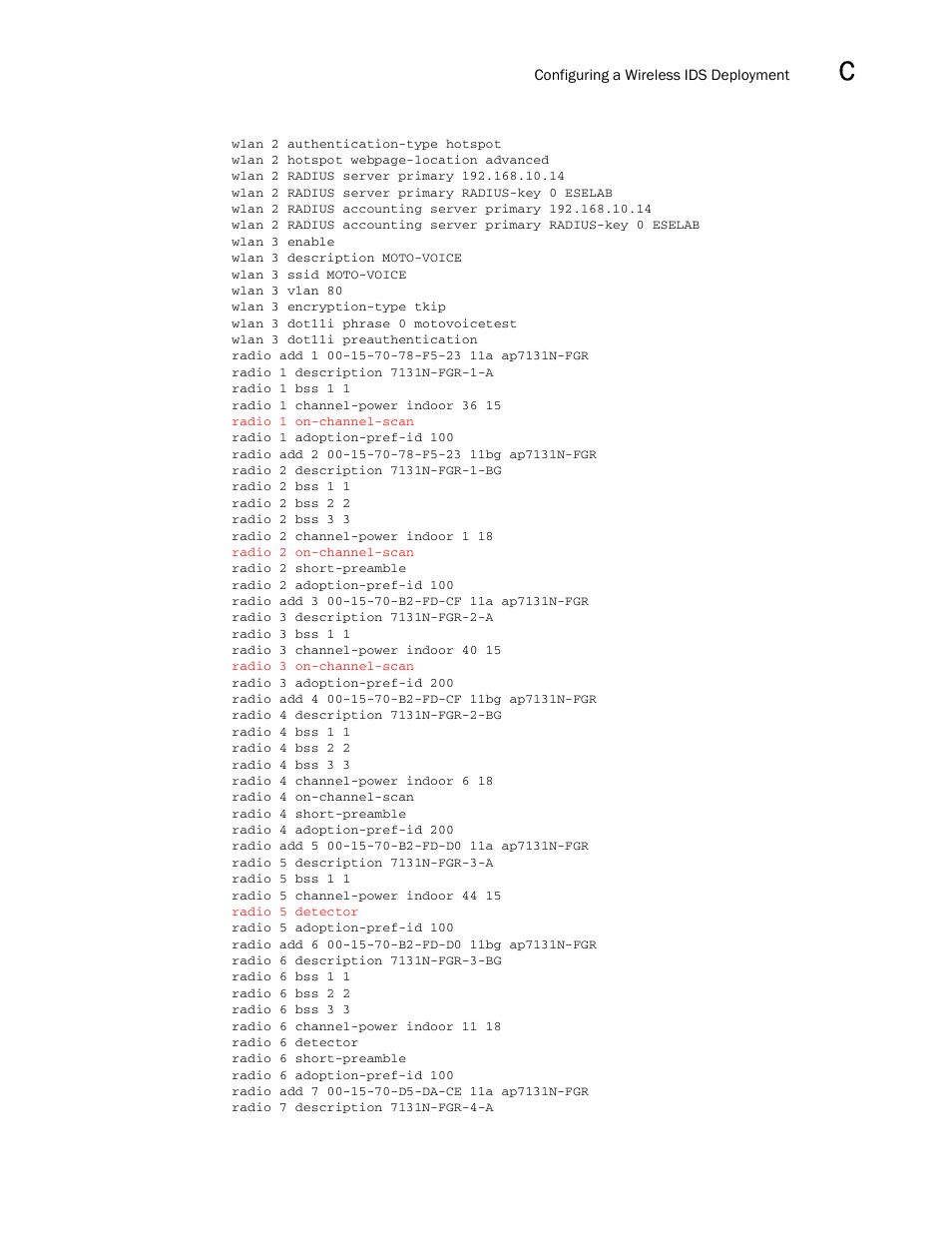 Brocade Mobility RFS7000-GR Controller System Reference Guide (Supporting software release 4.1.0.0-040GR and later) User Manual | Page 553 / 556