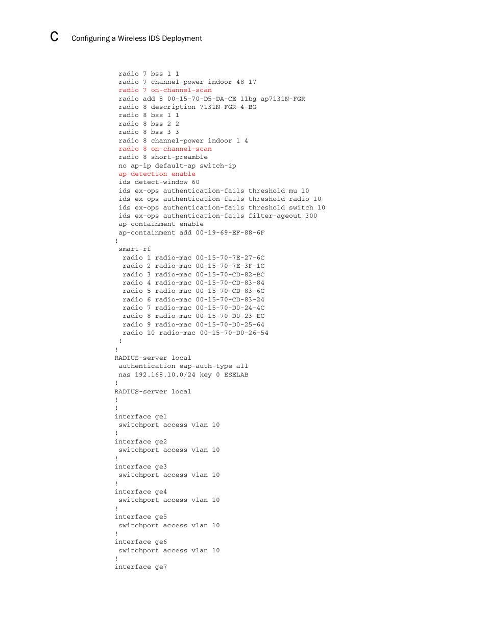 Brocade Mobility RFS7000-GR Controller System Reference Guide (Supporting software release 4.1.0.0-040GR and later) User Manual | Page 554 / 556