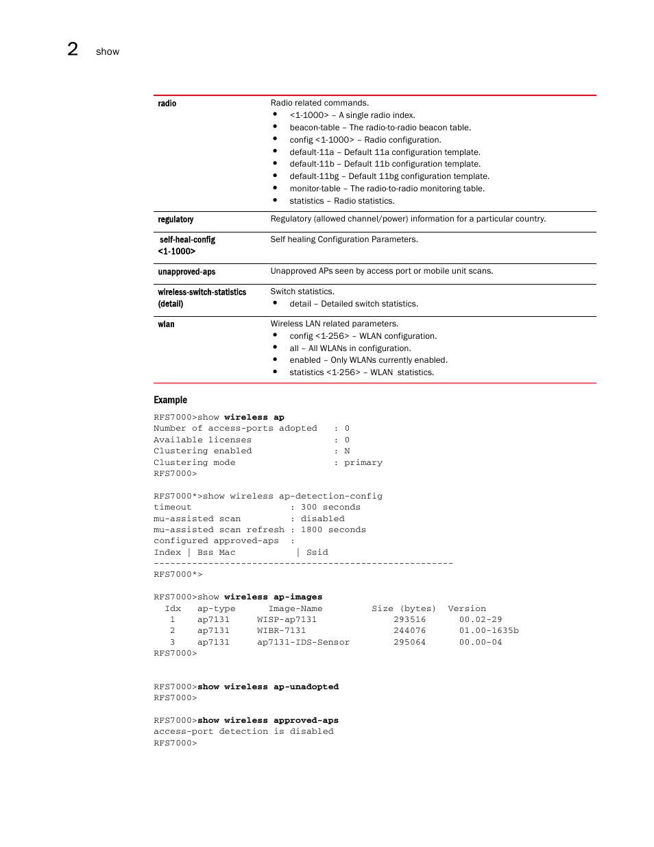 Brocade Mobility RFS7000-GR Controller CLI Reference Guide (Supporting software release 4.1.0.0-040GR and later) User Manual | Page 100 / 607