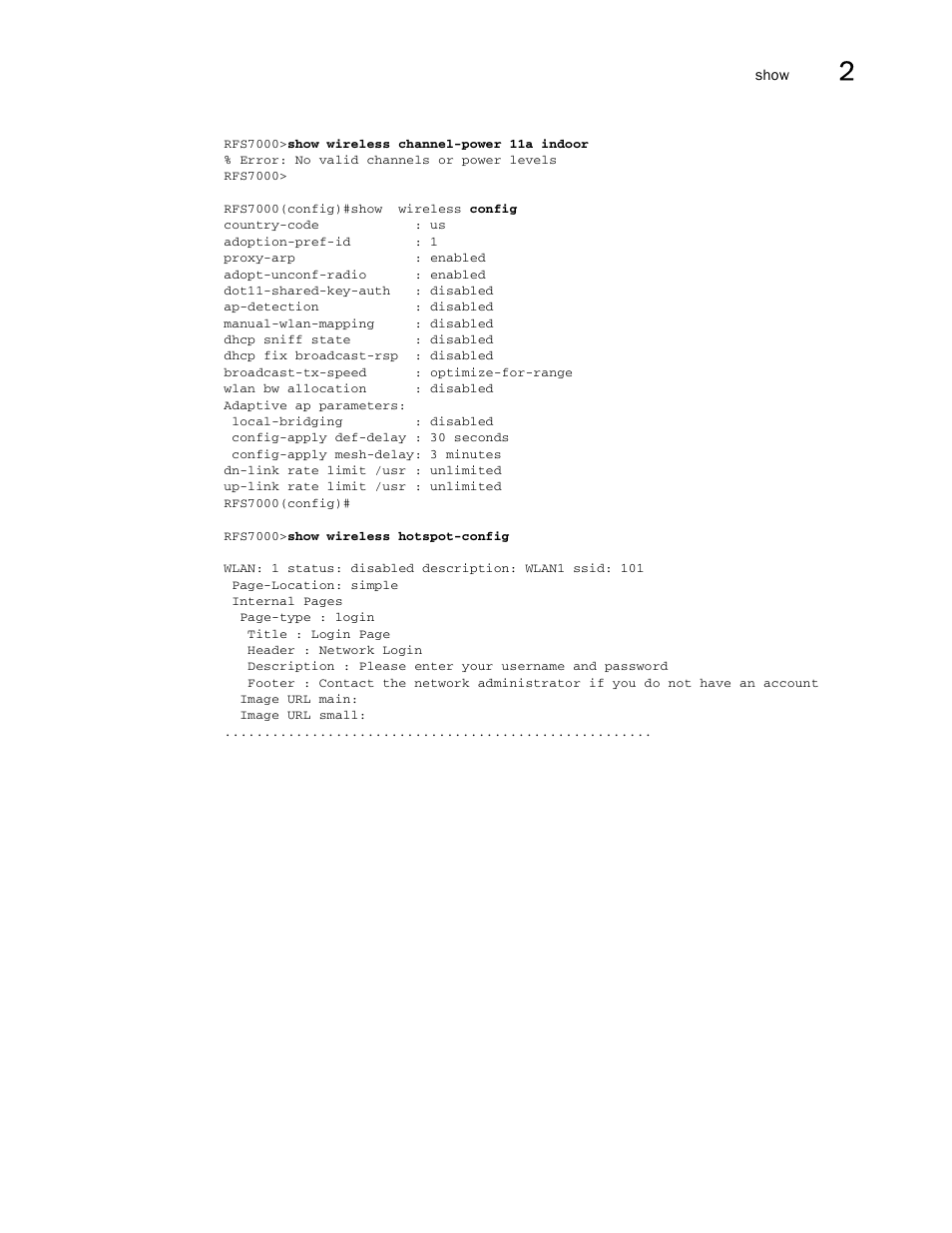 Brocade Mobility RFS7000-GR Controller CLI Reference Guide (Supporting software release 4.1.0.0-040GR and later) User Manual | Page 101 / 607