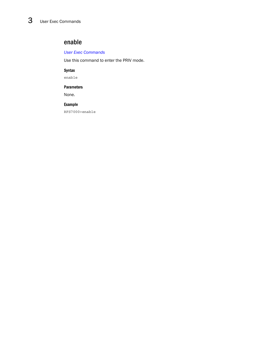 Enable | Brocade Mobility RFS7000-GR Controller CLI Reference Guide (Supporting software release 4.1.0.0-040GR and later) User Manual | Page 126 / 607